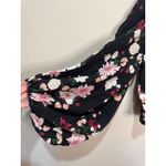 Equipment Femme Revolve‎ Black Floral Silk Sola Top Sz S $325 Photo 6