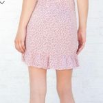 Brandy Melville Pink Rose Floral Cara Ruffle Skirt Photo 5