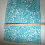 Talbots  Turquoise Floral Sleeveless Collared Shirt Dress Small Stretch Preppy Photo 11