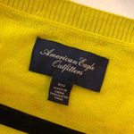 American Eagle Womens Cardigan Sweater Thin Knit Wool Blend 3/4 Sleeve Yellow M Photo 2