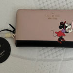 Kate Spade  Minnie Mouse Pink and Black Wallet Photo 0