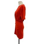 frame denim Frame Dress T-Shirt Tee Mini Ruched Short Sleeve Organic Cotton Red Size Small Photo 7