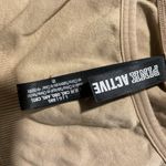 PINK - Victoria's Secret Victoria's Secret Pink Active Sports Bra Large Seamless Beige Ribbed Logo Tan Photo 1