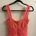 Mistress Rocks  Coral Lace Ruched Mini Dress Small Photo 7