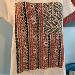 Lucky Brand Cotton Shirt Red White Blue Flag Metal Stars T Shirt Size L Large Photo 1