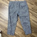 J. Jill Plus Size 18 Pants Cropped Ankle Blue Paisley Print Flat Front Straight Photo 2