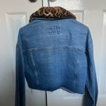 Forever 21  Cheetah Jean Jacket Print Cropped Photo 1