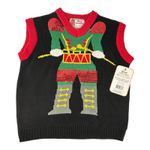 Great Christmas Ugly Sweater Vest Elf Body Mens Small Holiday Festive Merry NWT Multiple Photo 6