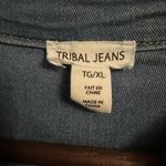 Tribal Jeans Women’s XL Cropped Jean Jacket w Stretch & Snap Button Closure Blue Photo 3