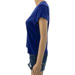 Delicates (L) Blue Who's Your Teddy? Embroidered Teddy Bear Tee Top Shirt V-Neck Photo 3