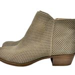 Lucky Brand Breona Tan Suede Laser Cut Booties Size 8 Photo 1