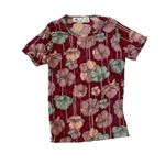 Kmc Floral Blouse Red Size M Photo 2