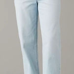 American Eagle  Highest Rise Baggy Straight Jeans in Light Wash Size 2 X-Short Photo 0