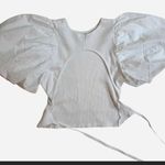 ZARA White Puff Sleeve Blouse Photo 4