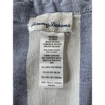 Tommy Bahama  Linen Blend Tunic Shirt XS Blue White Stripe Roll Tab Long Sleeve Photo 2