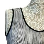 Elle Sleeveless Gray Dress with Lace Waist & Handkerchief Hem Photo 4