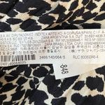 ZARA  Animal Print Mock Neck Blouse Black Off White Size Small Photo 5