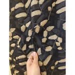 Shoshanna RTR Sz 4 Valerie Black Gold Leaf Strapless Bow Waist Midi Dress Photo 5