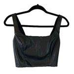 Peter Som Collective Faux Leather Top Black size 2 Photo 0