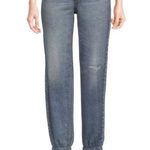 Ecru NWT Trompe L’Oeil distressed denim print joggers, s (Miramar Vibes) Photo 0