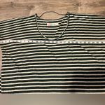 Free People  Beach One Body Un Corps Green Striped Oversized Tunic Top Linen Photo 3