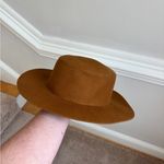 Gigi Pip Dahlia Boater Hat Brown Australian Wool Warm Brow Size 57 M/L Flat Brim Photo 7