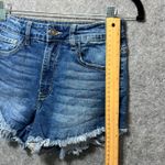 KanCan Denim Shorts Juniors Size 9/28‎ Blue Wash Frayed Hem High Waisted Photo 2
