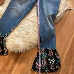Anthropologie Pilcro and the Letterpress Lace Embroidered Flounce Hem Crop Stretch Jeans EUC Photo 8