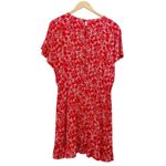 & Other Stories & Other Stories Batwing Sleeve Ruffle Mini Dress Red & White Floral US Size 12 Photo 5