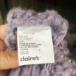 Claire's Lilac Purple Knit crochet sequin Infinity Scarf Photo 1
