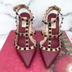 Valentino Garavani Valentino Lacquered Rockstud colorblock leather T-strap pumps IT 37.5 US 7.5 Photo 1