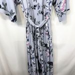 Jessica Simpson  Maternity Maxi Dress Plus Size 2X Blue Floral Belted Boho 1288 Photo 5