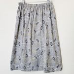 Handmade [] Gray Birds Branches Novelty Print Fit & Flare Retro Midi Skirt Sz 1X Photo 0