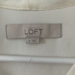 Loft  cream 3/4 sleeve blouse with a few stains in size Small Photo 1