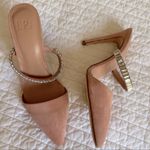 LPA x REVOLVE Lex Crystal Strap Slide Heels in Blush Pink Suede Sz. 9 Photo 4