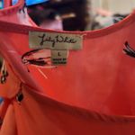 Lily White 🟣3-for-$24🟣  Coral Bird Print Cold Shoulder‎ Tie Sleeve Blouse - L Photo 6