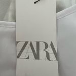 ZARA New  White Cotton Bow Gabardine Midi Dress Size Small NWT Photo 8