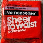 Vintage no nonsense Sheer to waist pantyhose offblack sandalfoot Wm size A NEW Black Photo 0