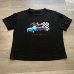 SheIn Night Racing Car Black Graphic T-Shirt Size Medium Photo 7