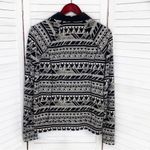 PINK - Victoria's Secret Pink by Victoria’s Secret Aztec Quarter Zip Pullover Shirt Black Cream Small Photo 7
