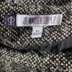 Jennifer Lopez Belted Tweed Knit Mini Dress Black/Tan Classy Button Back XL Photo 5