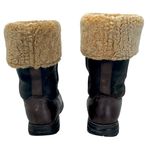 UGG  Women's Brooks Tall Boots Brown Black Leather Shearling Round Toe Size 7 Photo 13