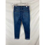 Just Black Denim Blue Straight-Leg Jeans W Fringe Hem Size 27 BP111J Photo 4