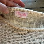 Pink Lily  Striped Knit Beige Sweater Shorts Set M Photo 3