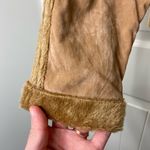 NWOT Effeci women’s light tan brown faux suede fur lined collar full zip jacket Size L Photo 1