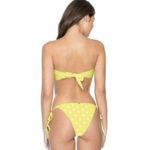 PilyQ NWT  Yellow Dot Side Tie Teeny Bikini Sz M Photo 1