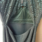 Honey and Rosie  emerald green and silver tinsel mini dress Photo 7