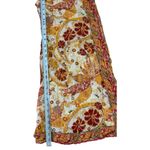 Free People  60s Inspired Carmen Flared Off Shoulder‎ Gold Floral Jumpsuit S Boho Photo 9