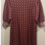 ZARA  Zig Zag Knit Mini Red Black Dress Photo 3