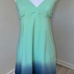 Xhilaration Ombré Slip Dress M Green Blue Dip Dye Y2K Spaghetti Strap Backless Photo 0